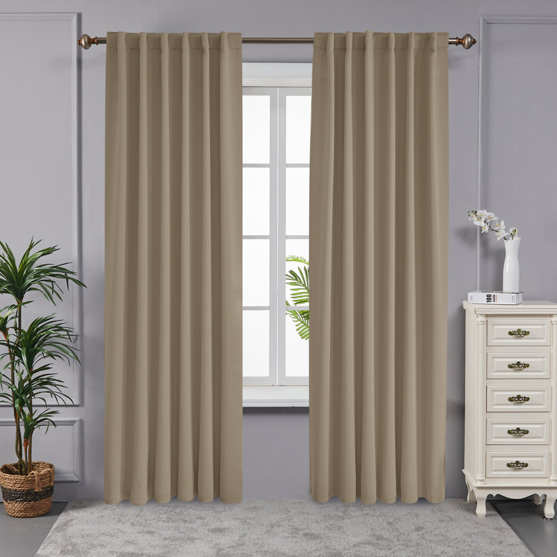 Maksymilan Room Darkening Curtain Pair, 38" W x 72" L, Lavender Pink