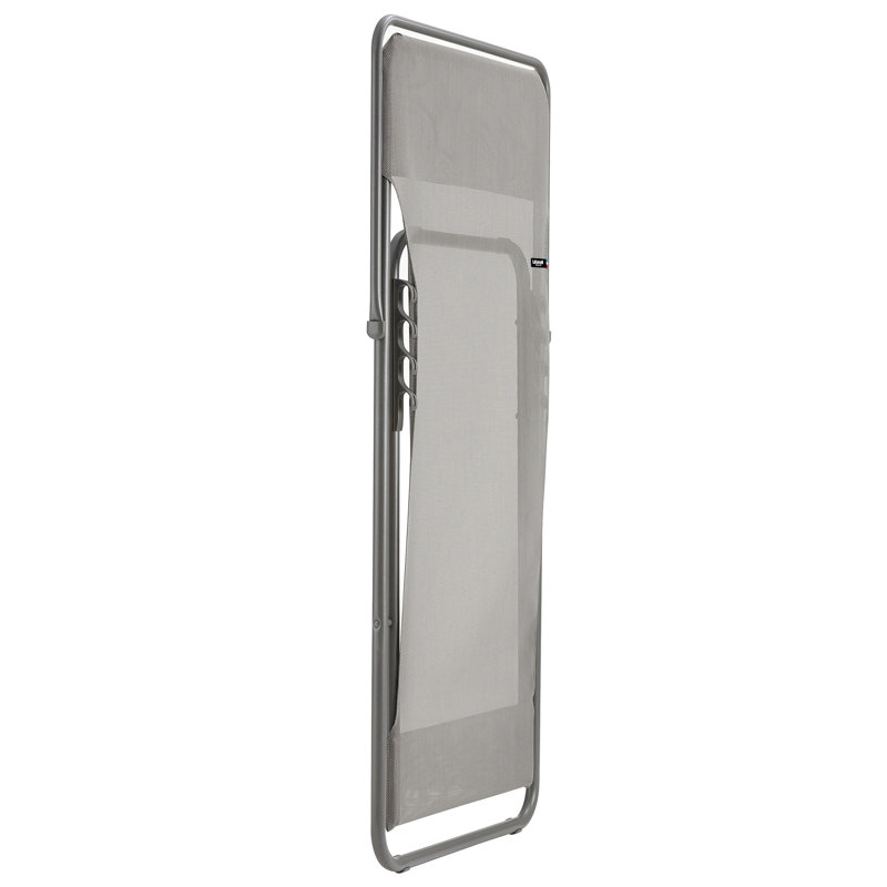 Chaise longue pliante, gris