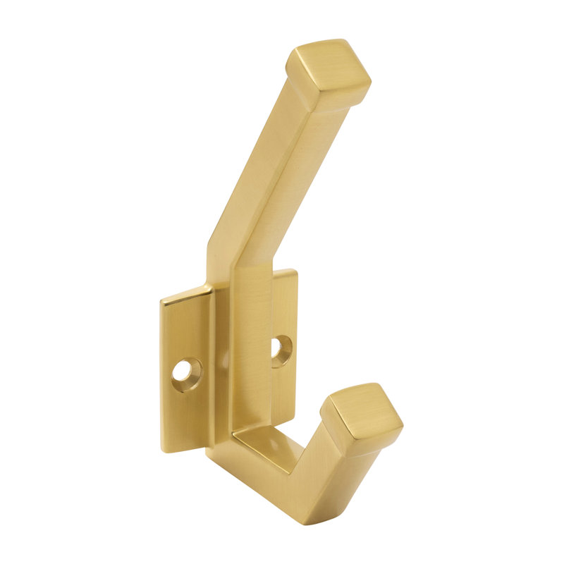 Coventry Collection Hook 1 Inch Center to Center, Brushed Golden Brass