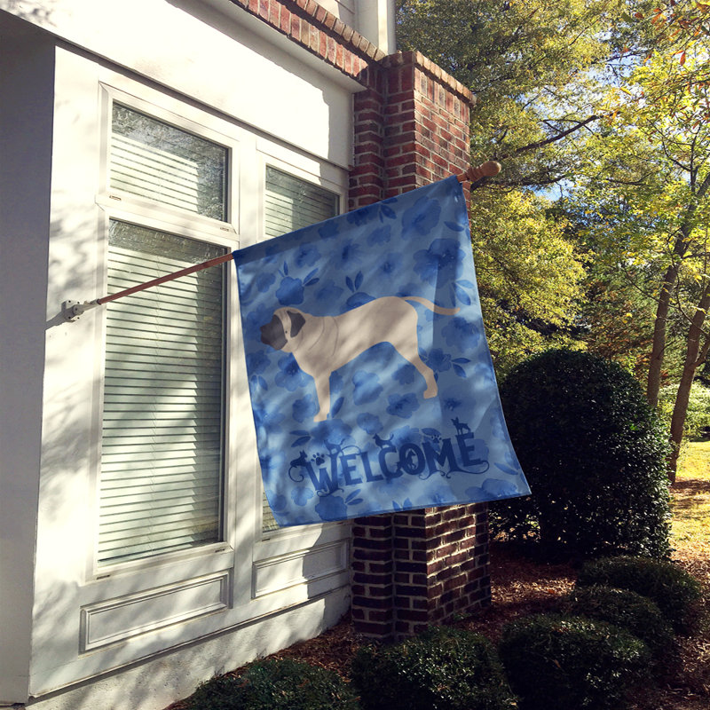 Caniche en polyester à 2 côtés 40 x 28 po standard welcome drapeau maison, Mastiff anglais