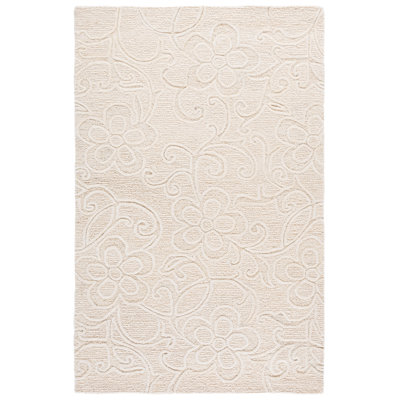 Laine touffetée à la main Natura 806; Tapis floral en coton