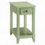 Table de bout rectangulaire en bois avec rangement de style transitionnel Bhairavi-118803030-24748827