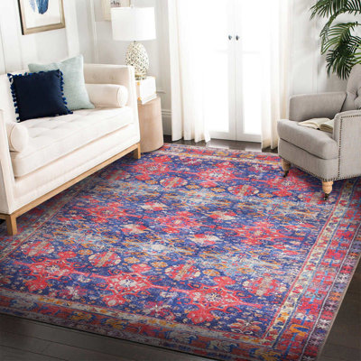 Tapis décoratif coloré à motif rétro Vintage