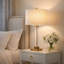 Sagebrook Home 28X15" Traditional Crystal Lamp, Clear