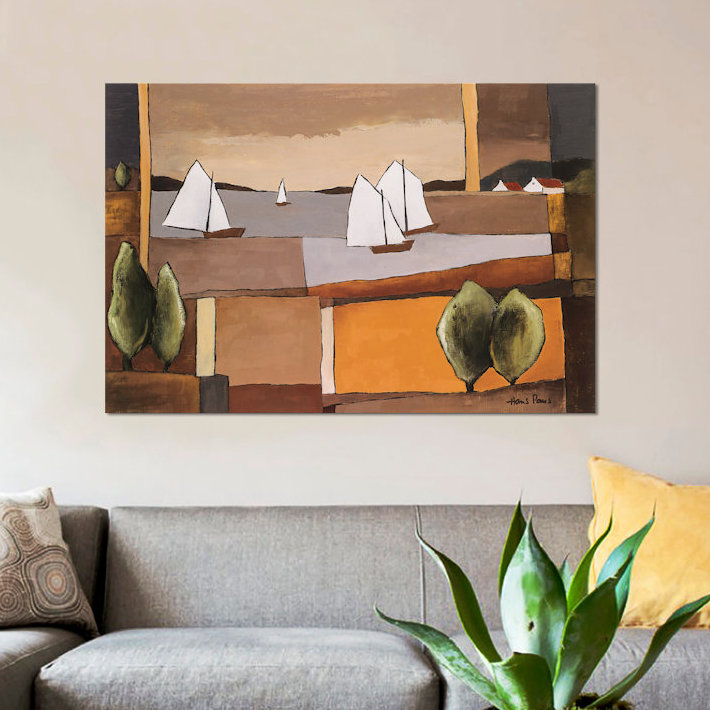 « horizon ii », impression sur toile, H 26 po x l 40 po x P 1,5 po, Toile tendue, Pas de tapis