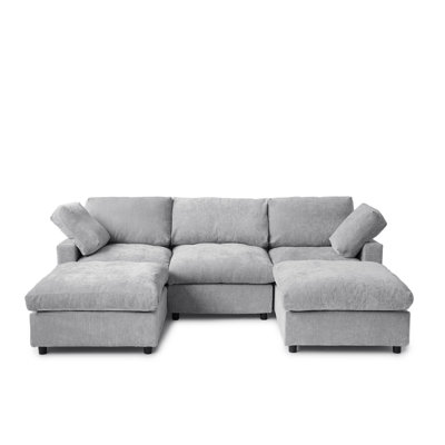 Kessi 5-piece Slipcovered Sectional