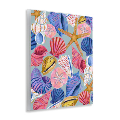  Bright Seashells Assortment Wall Plaque Art by Arrolynn Weiderhold