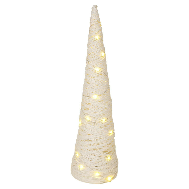 Christmas Decorative Accent, 80cm H x 20cm W x 20cm D, White Glitter