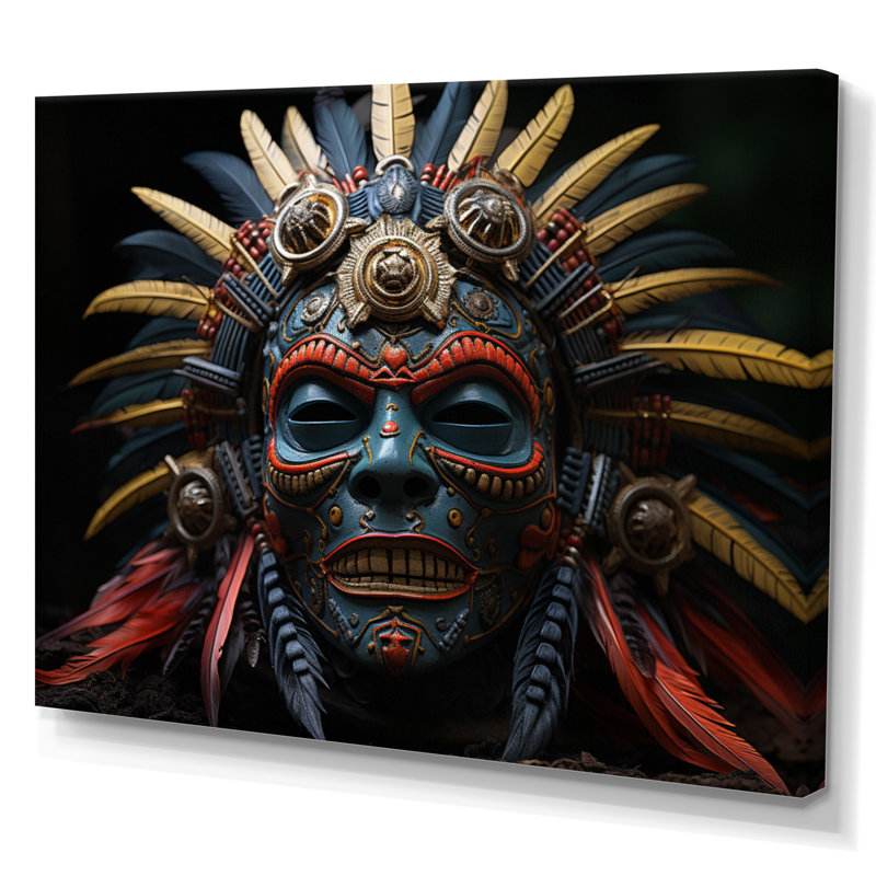 «Chriss African Tribes Mende Mask I», reproduction sur toile, H 16 po x l 32 po x P 1 po, Toile tendue