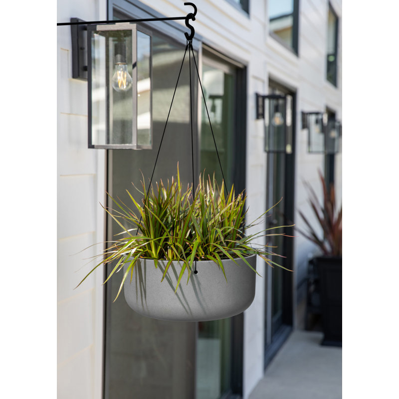 Mason Series Hanging Kona Bowl Planter, 1, Gray
