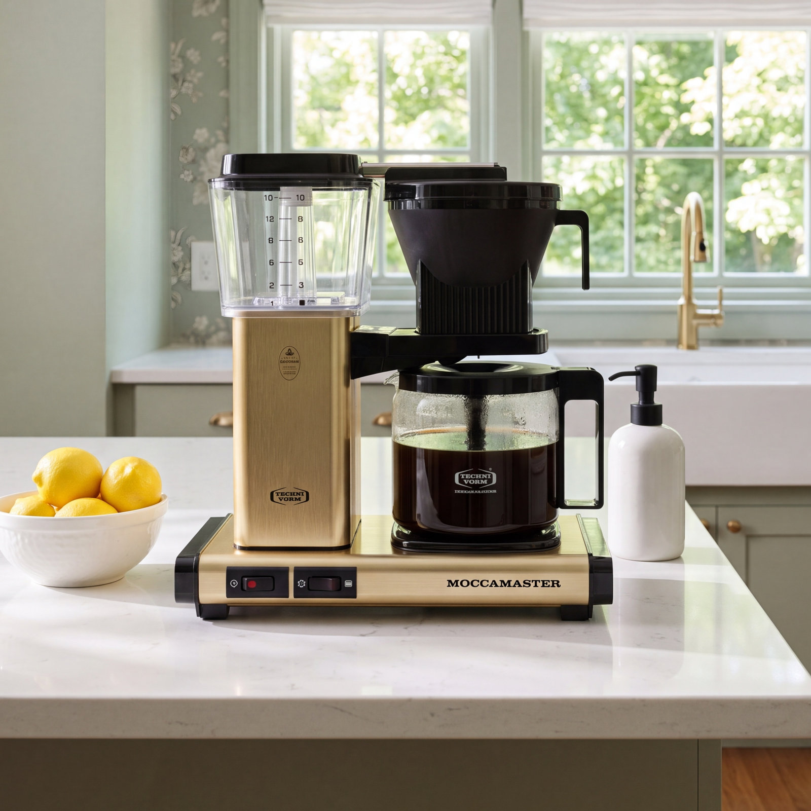 Moccamaster KBGV Select Coffee Maker, Brushed Brass