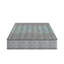 Matelas simple très long de 13 po avec mousse moyenne et système de 700 ressorts ensachés individuellement, offrant une réactivité équilibrée, une mousse à double technologie de refroidissement gris et bleu XL