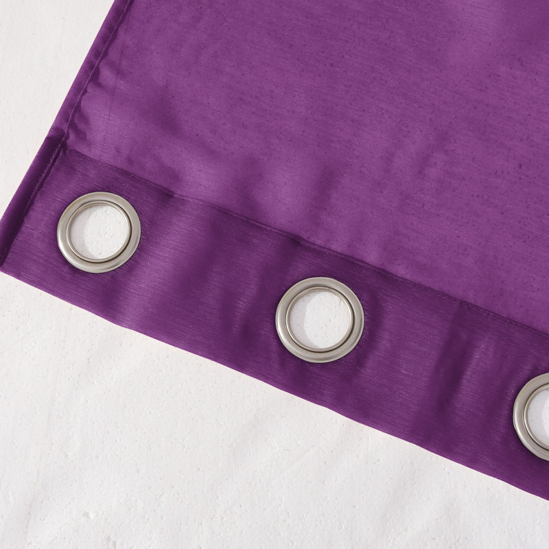Sirmans Semi Sheer Curtain Pair, Purple