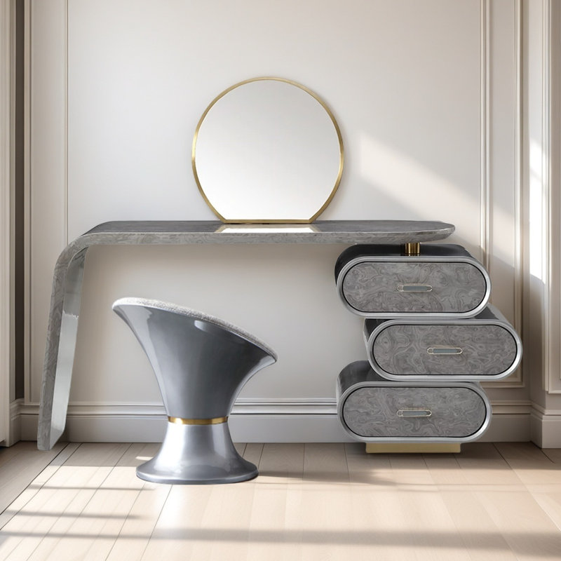 Commode simple italienne luxueuse gris clair