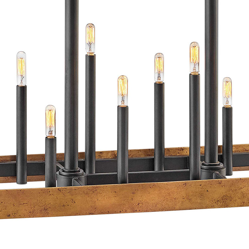 Wells 45.25" Eighteen-Light Candle Linear Chandelier