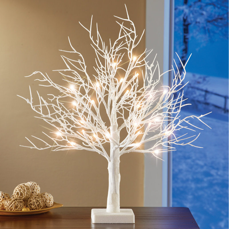 Arbre de table à DEL givré