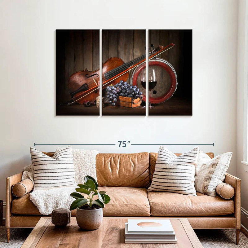 Vin rouge et musique Yarlin, H 36 po x l 57 po