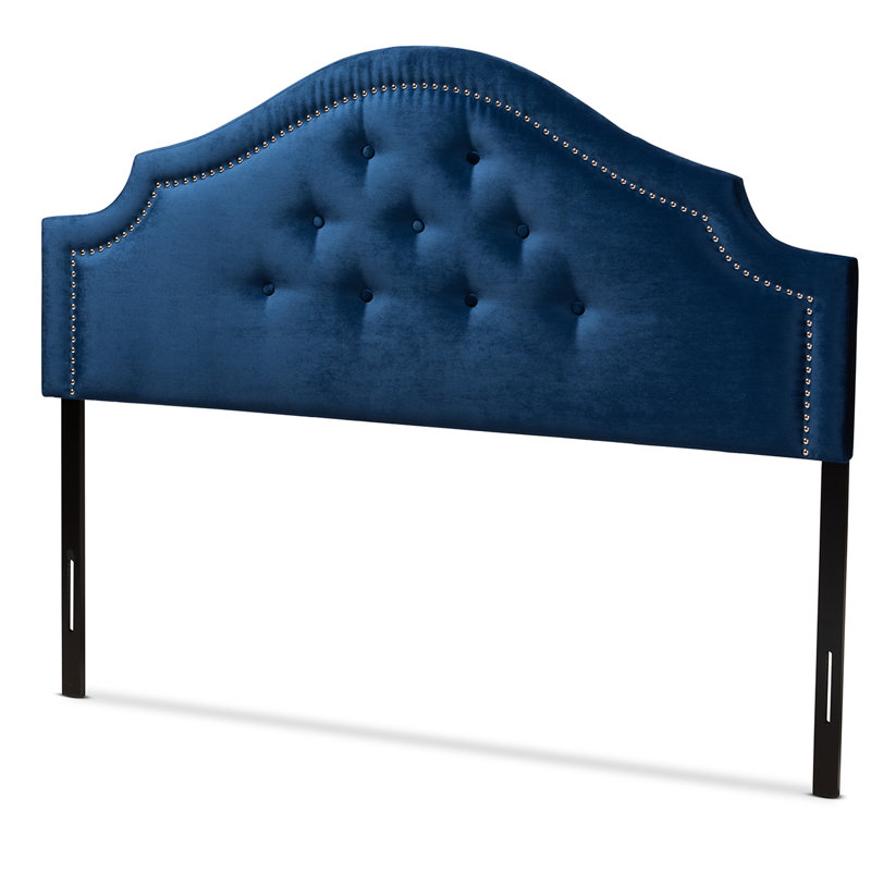 Miccah Upholstered Headboard, Queen, Royal Blue