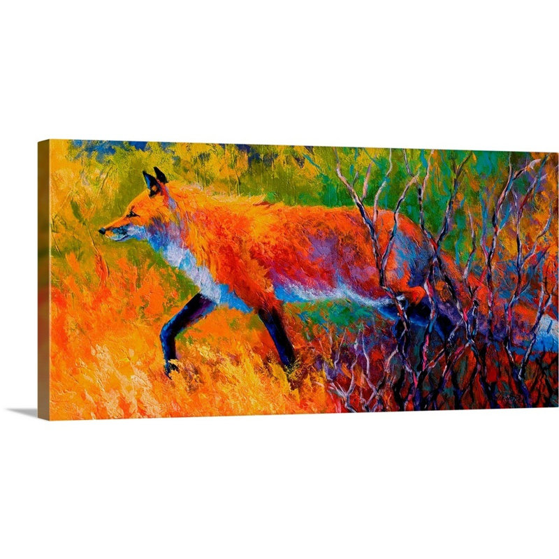 «Siya Foxy» par Marion Rose, reproduction d'art sur toile tendue, H 10 po x l 20 po x P 10,5 po