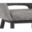 Chaise de salle à manger l 23 po avec structure en métal Oliviah - gris-832873058-832873068