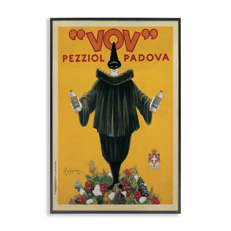 Affiche rétro rétro sur alcool encadrée, art par Marcello Nizzoli, H 30 po x l 20 po, Giclée encadrée noir minuit