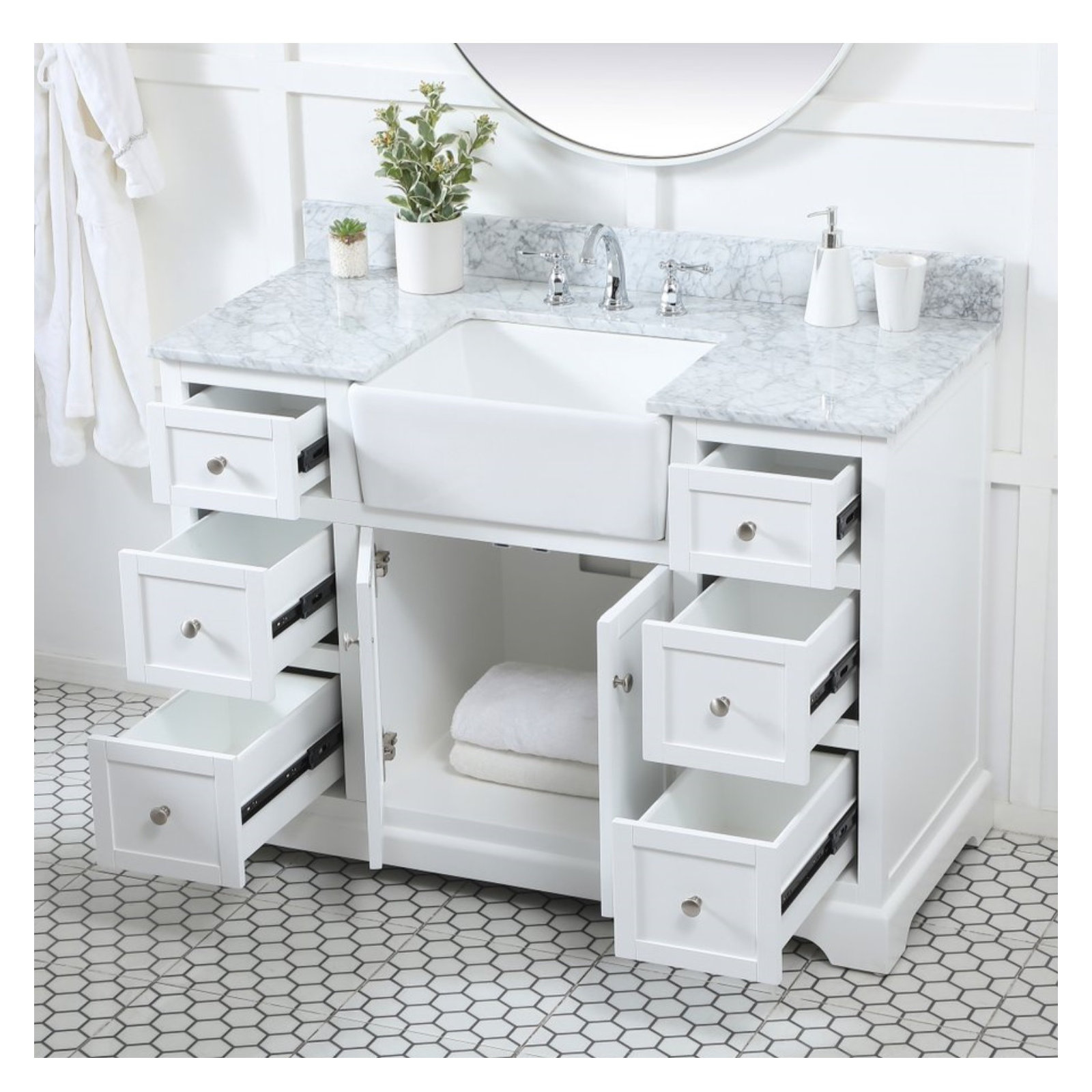 Pardue 48'' Single Bathroom Vanity, White