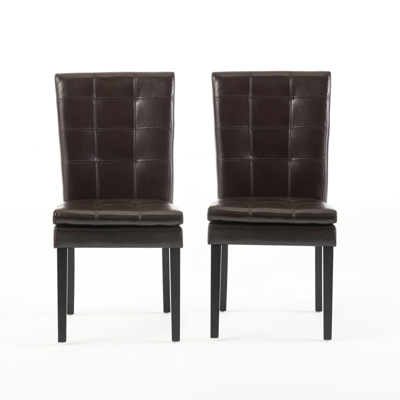 Ensemble de 2 chaises de salle à manger Badin KD, Chocolat