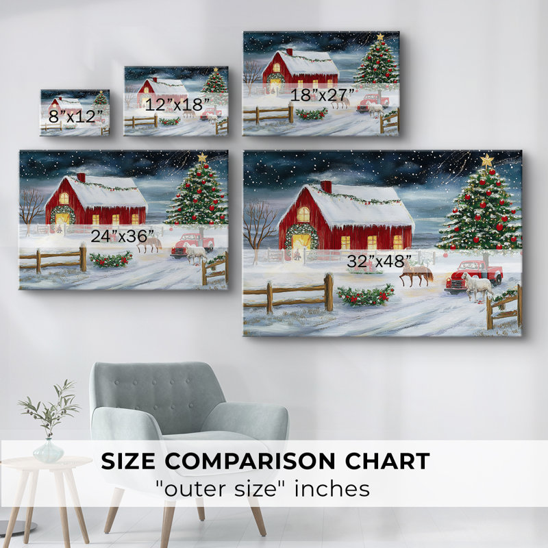 Art de vacances de Noël III - Toile tendue avec châssis - XLII, H 40 po x l 60 po