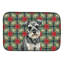 Tapis de vaisselle miniature Schnauzer Christmas PoinsettIas-119904789