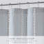 Blue Cotton Shower Curtains 72 x 72 Inch, Modern Textured Jacquard Bathroom