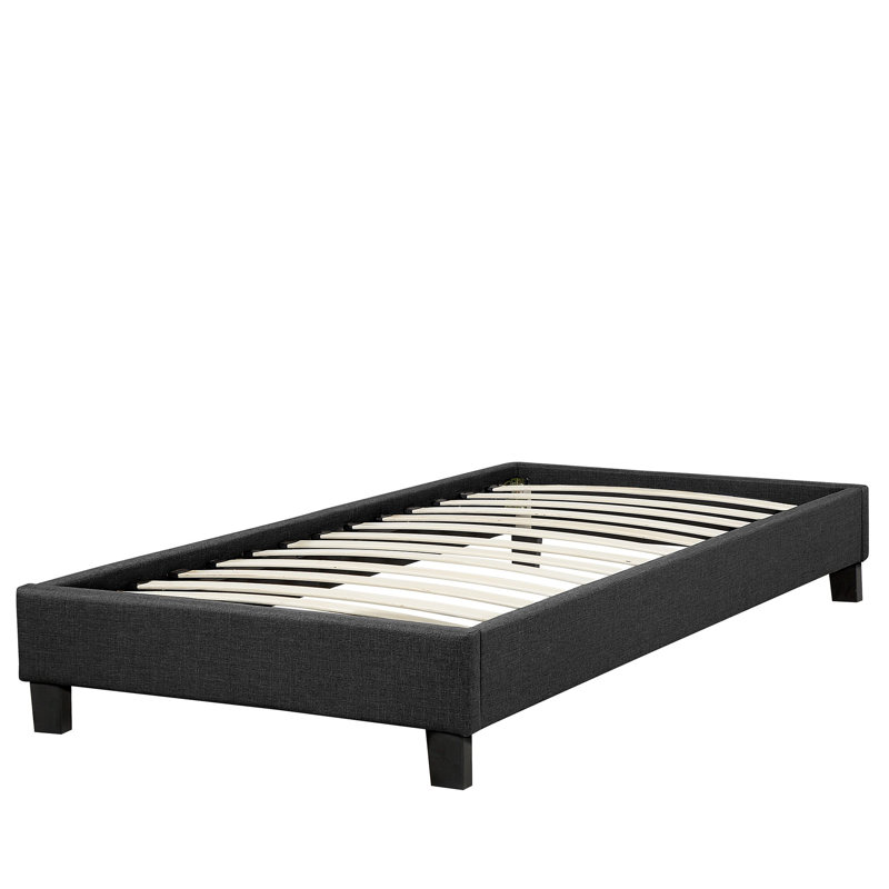 Kirkham Upholstered Bed Frame, European Double (140 x 200cm), Grey