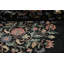 Tapis noir noué à la main de conception unique 8 pi 9 po x 11 pi 6 po