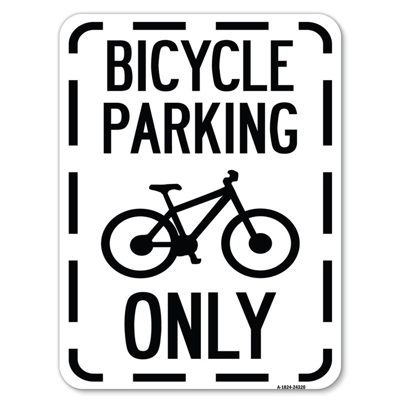 Stationnement pour vélos seulement (avec graphique) / 24320, H 24 po x l 18 po x p 1 po