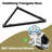 Grid Wall Panels Display Stand - 22"*66" Triangular Display Racks for Vendor Events with 30 Hooks, Art Display Panels Heavy Duty Floor Standing Movable Retail Display Stand