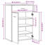  Armoire à chaussures en bois d'ingénierie 23,6 po x 13,8 po x 33,1 po Artisan Oak-945482989