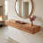Rustic Solid Wood Fireplace Mantel Shelf,wall-mounted Floating Shelf For Home Decor