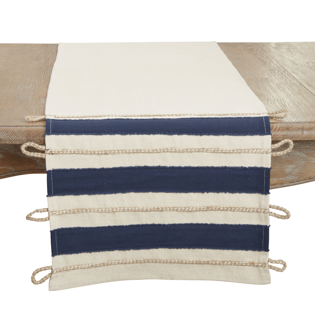 Coastal Retreat Rope Applique Table Runner Saro