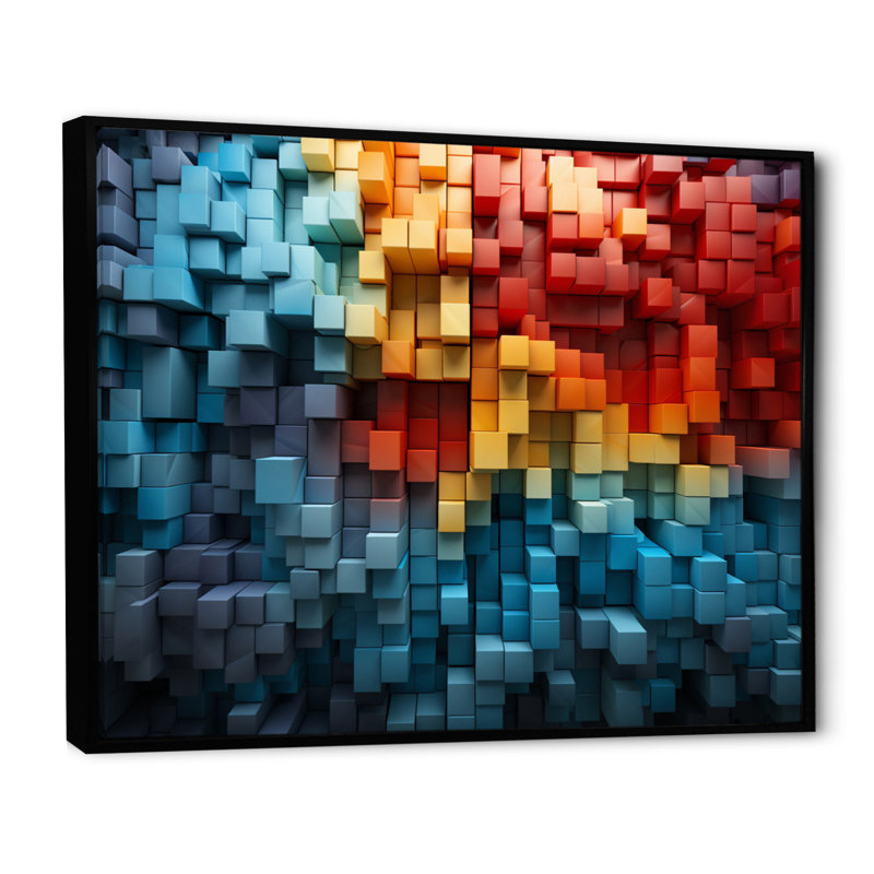 Impression sur toile encadrée Georffrey, H 16 po x l 32 po x P 1 po, Cadre flottant noir