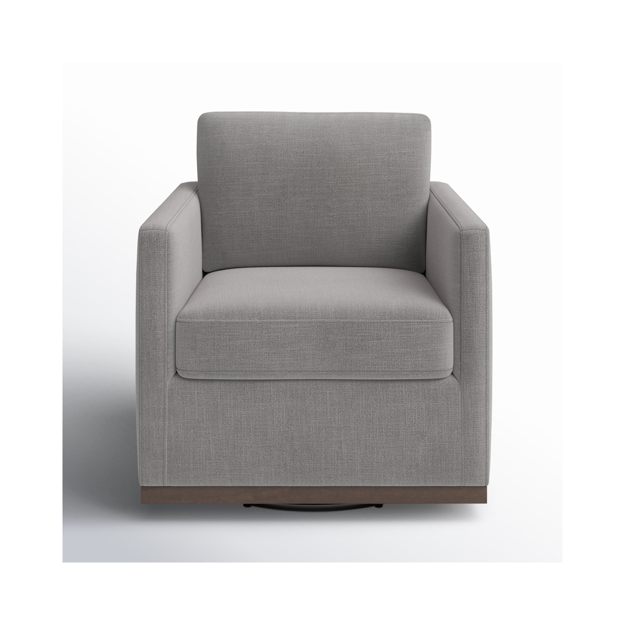 Bobbi Upholstered Swivel Armchair, Effie Flint Performance Linen