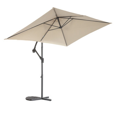 Parasol rectangulaire en porte-à-faux élégant et fonctionnel pour l'extérieur