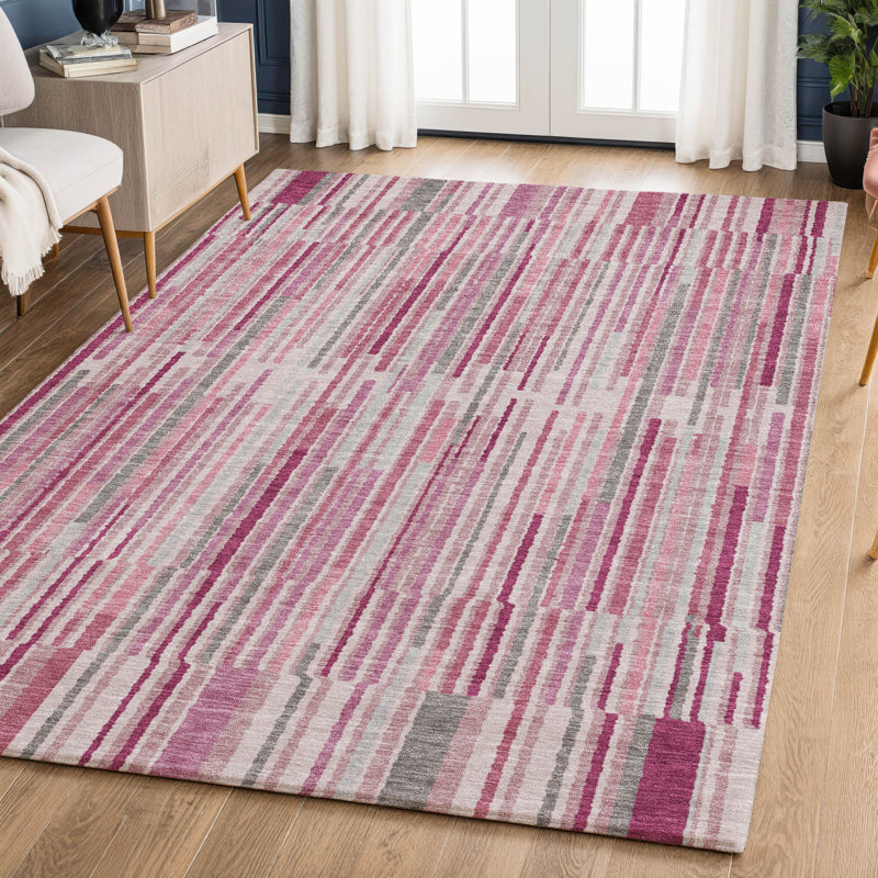 Tapis de qualité supérieure lavable à la machine Mayfield AMF2102, 5 pi x 7 pi 6 po, Rosé