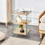 Armoire de chevet trois couches avec panneau de fibres à densité moyenne, autocollants en bois et côtés en verre trempé pour un rangement élégant-1758503917
