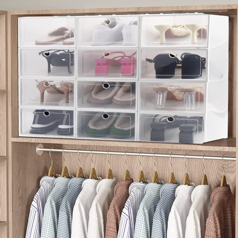 12 Pair Stackable Shoe Storage Box