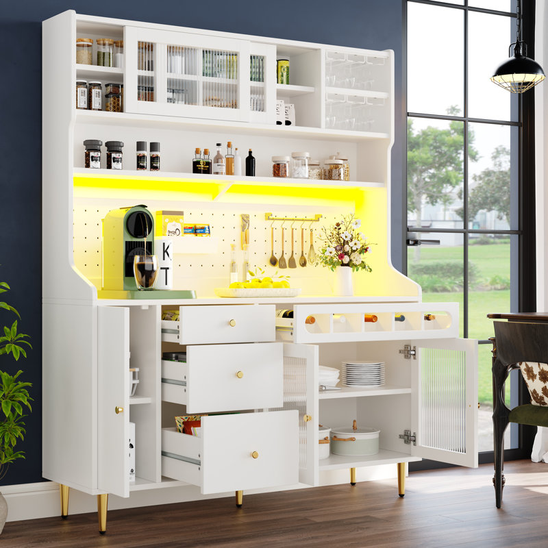 171cm Kitchen Pantry, White