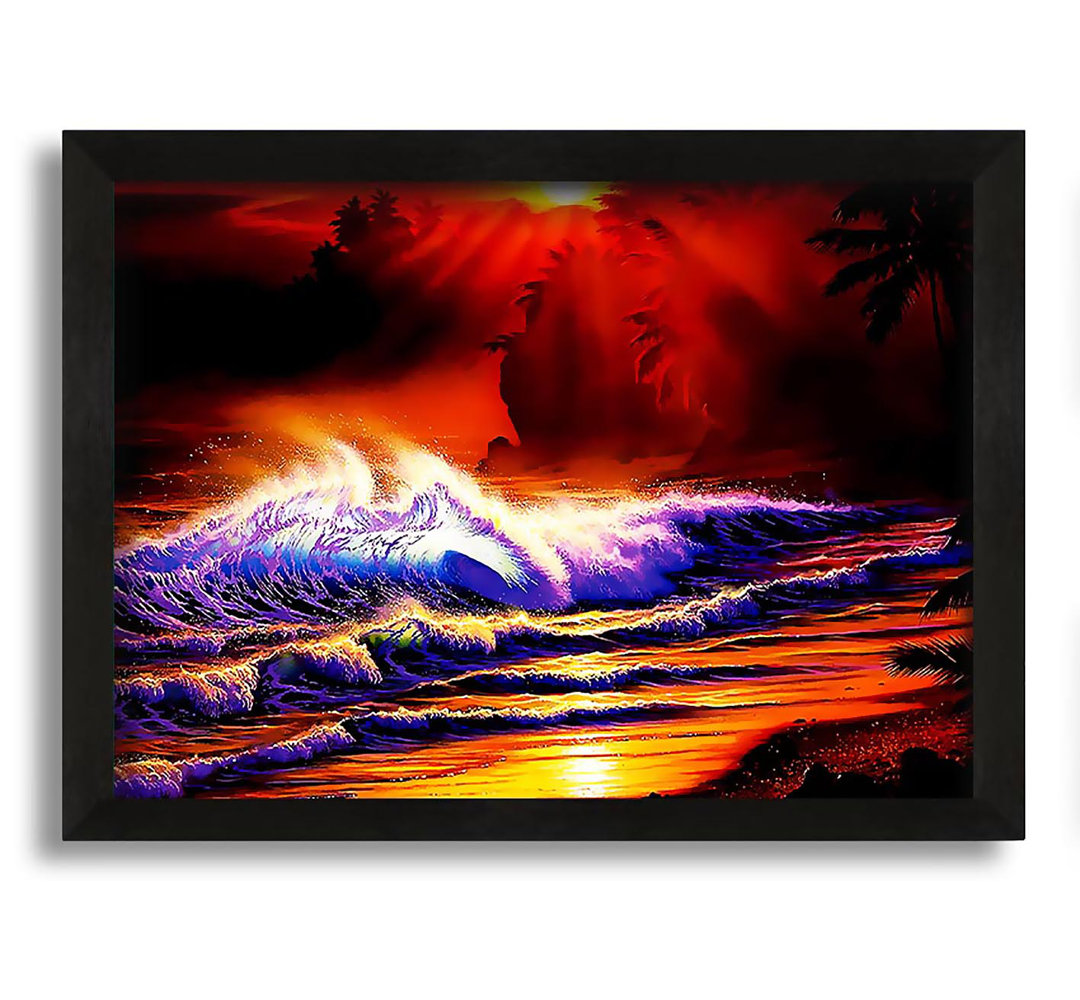 Gerahmtes Leinwandbild Red Paradise Surf