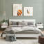 Sateria Floating Bedside Table Set of 2 Wall Mount Bedroom High Gloss White