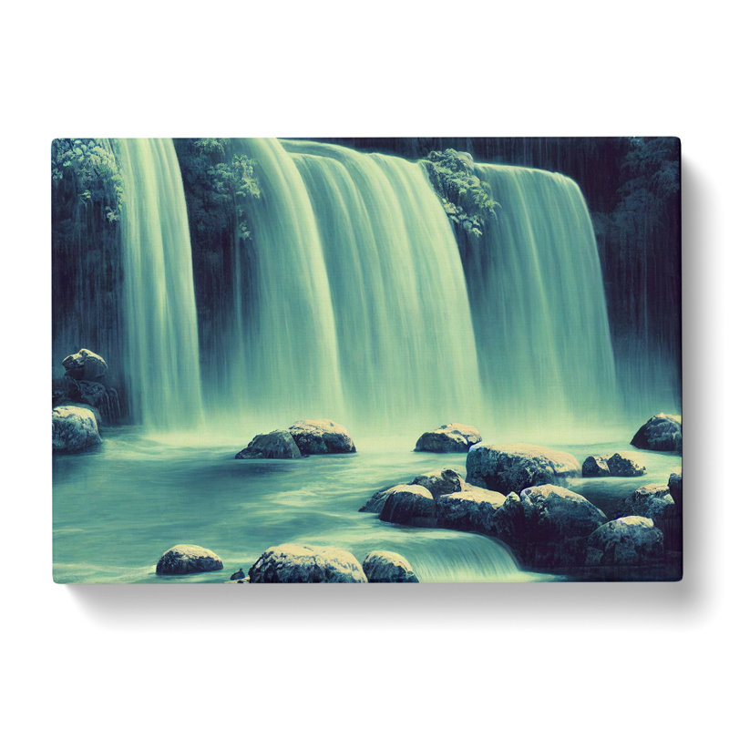 Awesome Waterfall - Wrapped Canvas Print, 35cm H x 50cm W x 3cm D