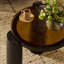 Petite table gigogne Roy - verre coulé ambre-1453150370