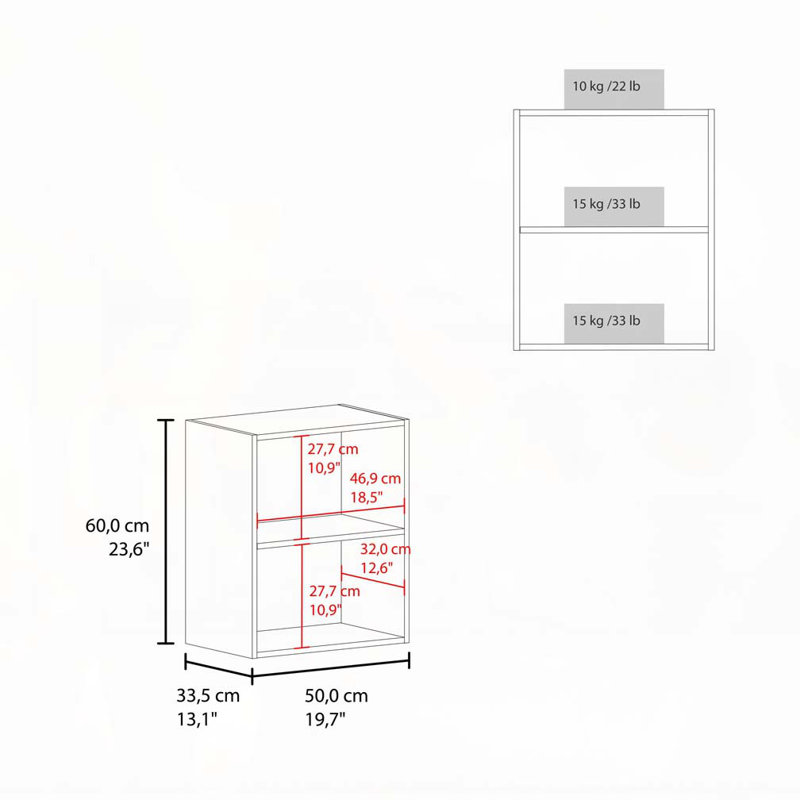 Armoire murale blanche 1 porte, Blanc