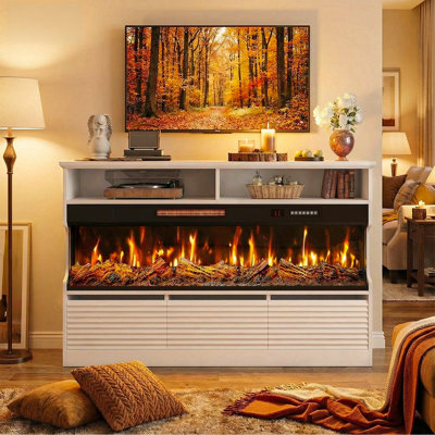 50" 3 Sided Electric Fireplace